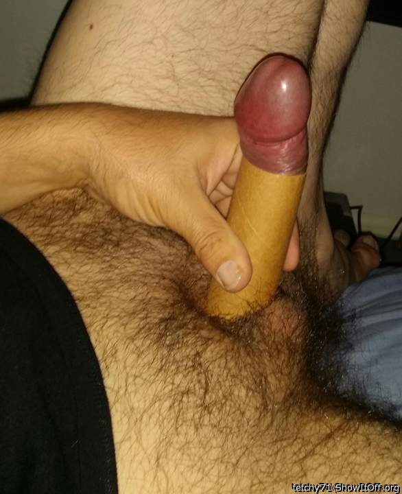 Really shows off your super smooth large cock head. Love it.