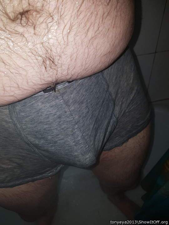 Bulge in wet boxers