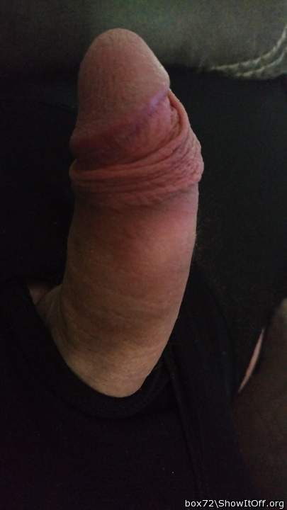 Mouthwatering fat cock... love to play with your foreskin 