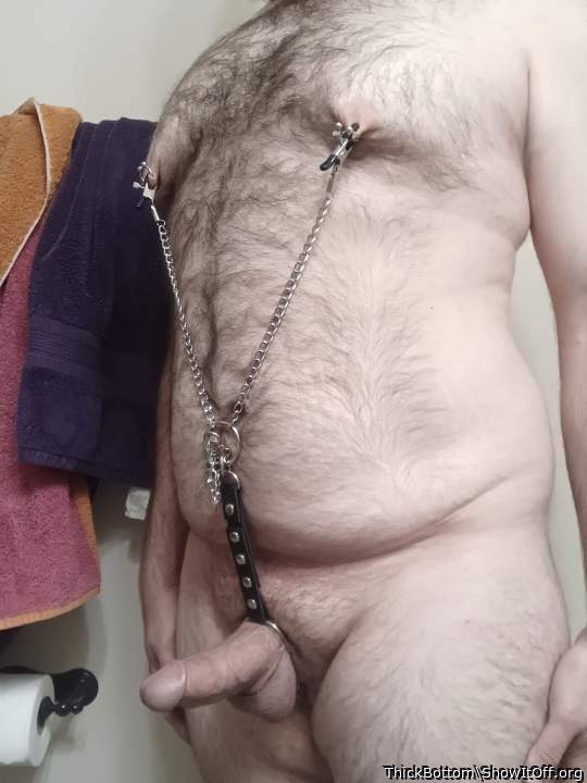 Cock ring nipple clamps