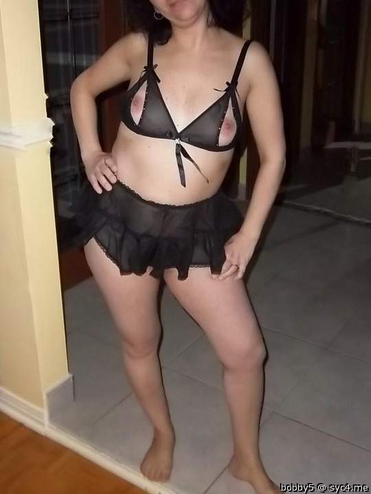 Fantastic outfit, just come sit on my cock while I nibble th