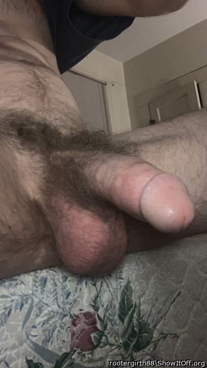 Somebody come over and SUCK THIS HAIRY COCK!!
