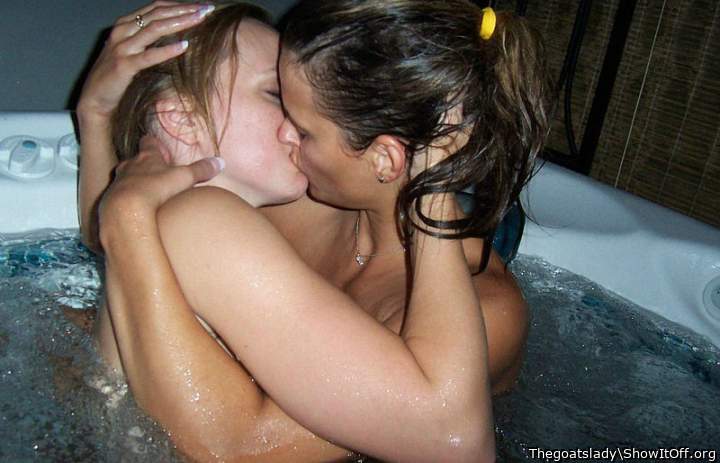 So exciting in the spa nude.  I love it when women kiss each