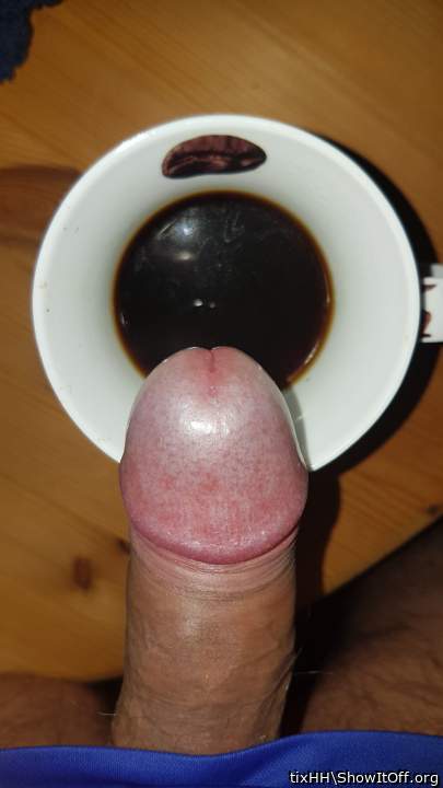 perfect combination, cock and coffee!      