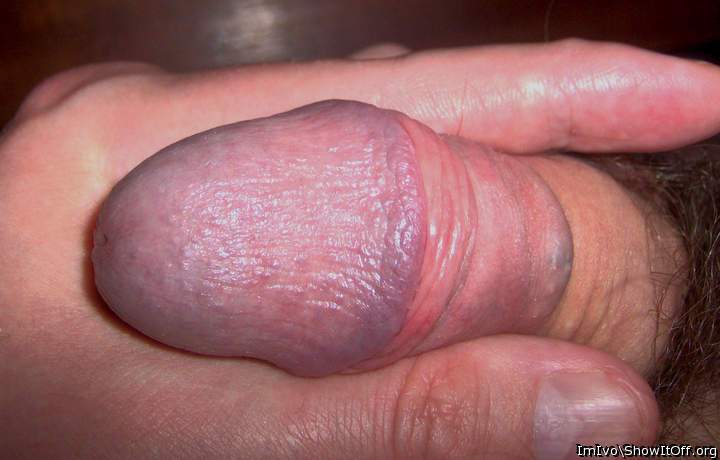 Flaccid penis with nude glans (extreme closeup)