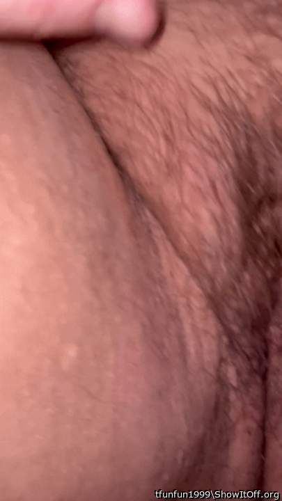Husband spreading my pussy lips