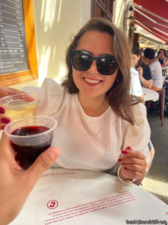 Cheers.  Looking good.  How let's go have you suck my cock. 