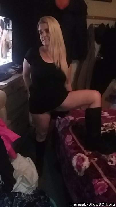 Me as a blonde no panties