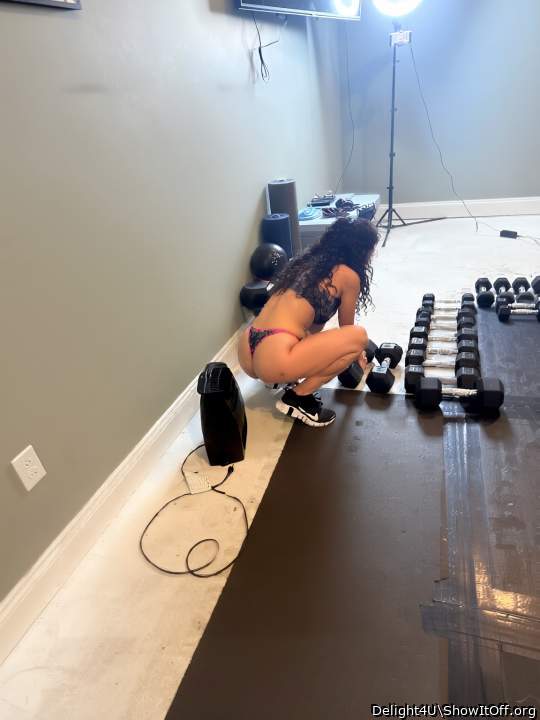 Getting my weights ready!
