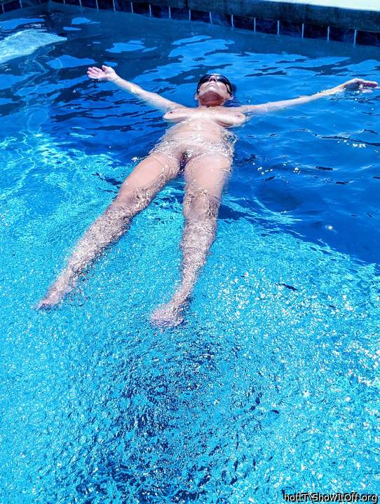 Just laying in the new pool