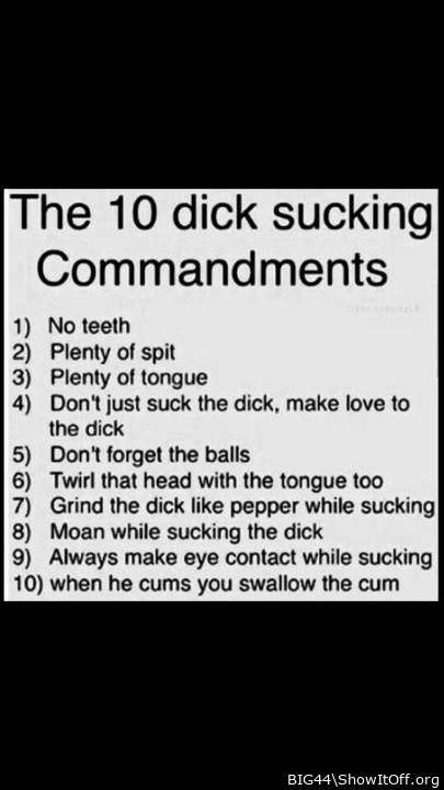 10 is the most important, cum is the proof of a proper BJ.  