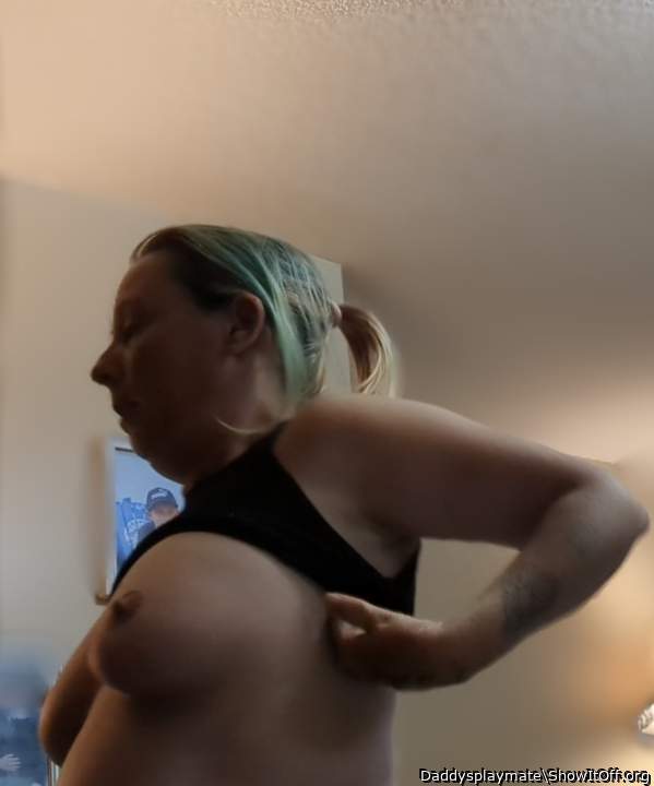 Beautiful tits! Love to suck on them!