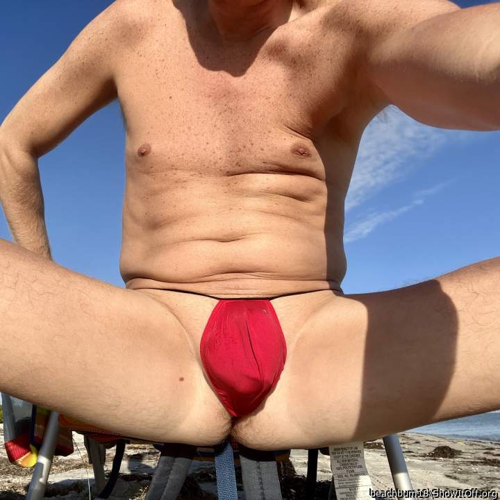 End of day, beach cleared out, had some g-string fun &#128526;