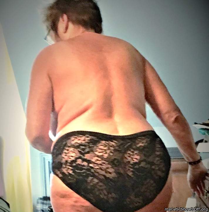 my see thru black laced panties