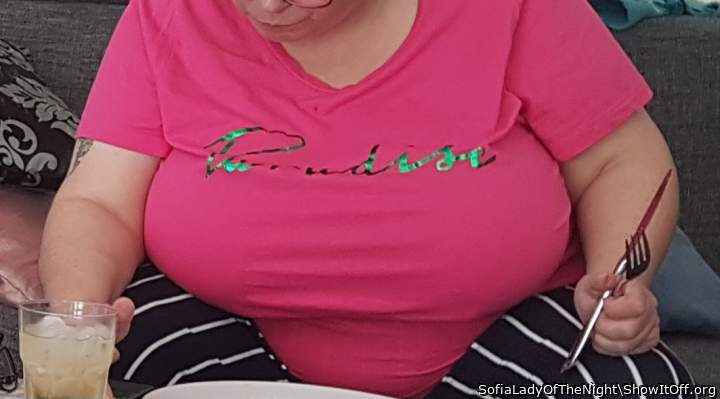 My big bouncing braless tits living their own life in motion inside my t-shirt