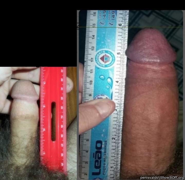 Dick 5.8 inches biggest friend 4 inches