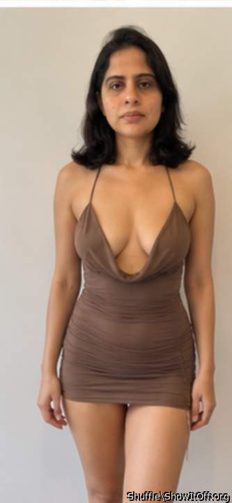 Raise that dress up and see if I can get you to smile.     