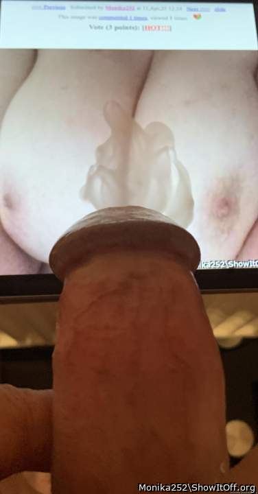 Nice cum on my big boobs thanks