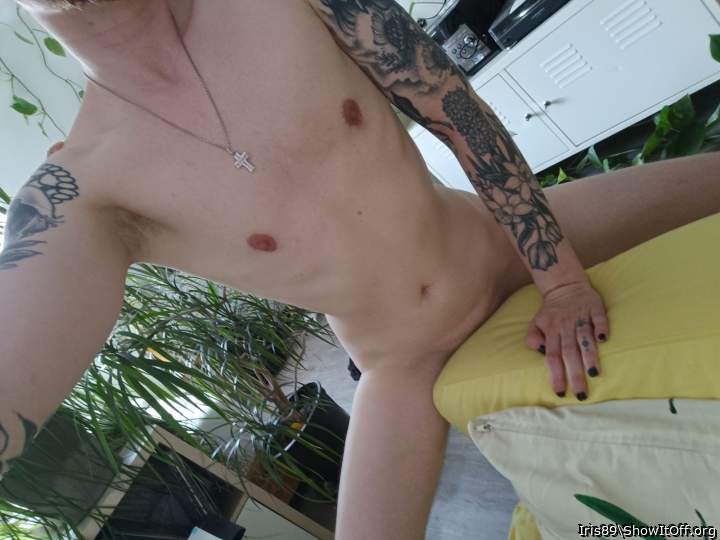 Rubbing my pussy on my couch