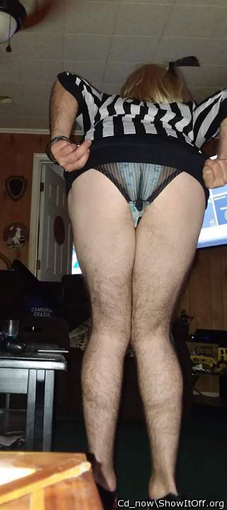 Oops!!!! My pad is showing thru my little panties
