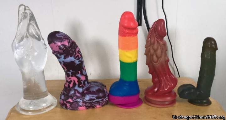 My 5 dildos that I used today