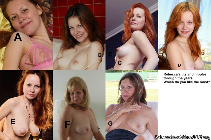 Comparison of Rebecca's Breasts and Nipples.  Let us know your favorite one.