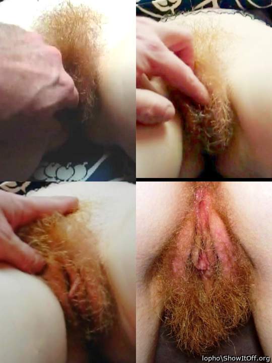 Playing with Diandra's splendid red pubes