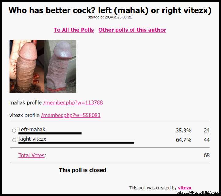Vitezx has better cock then Mahak