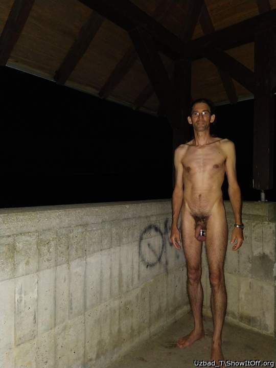 Naked outside