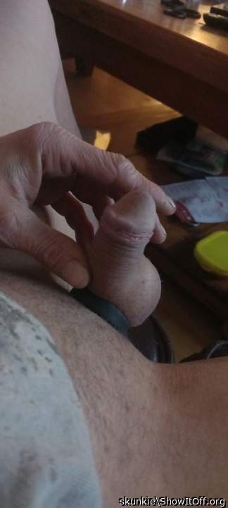 Big hand makes cock look really small