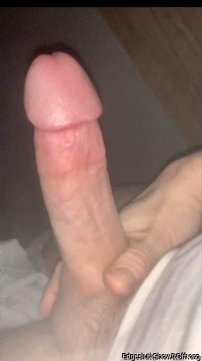 I would enjoy edging your cock with my tongue, especially yo